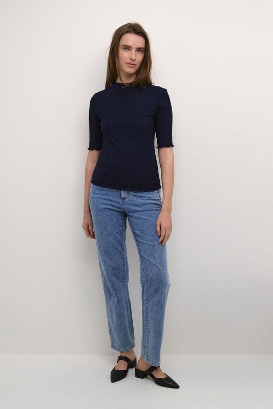 Karen by Simonsen, Dames, Tops, Blauw, Maat: L Viscose,