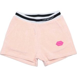 Off White Kinderen/Kinderen Sponge Casual Korte Broek (Roze/Wit)