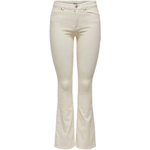 Wehkamp X ONLY Denise Anna's Flared Jeans ONLHUSH Ecru - Maat 34/34
