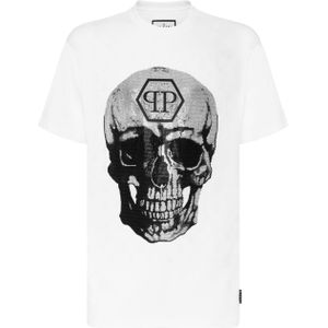 T-Shirt Ronde Hals Skull And Plein