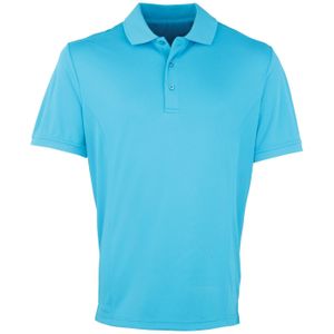 Premier Heren Coolchecker Pique korte mouw Polo T-Shirt (Turquoise)