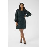 Jersey jurk A-shape dark green