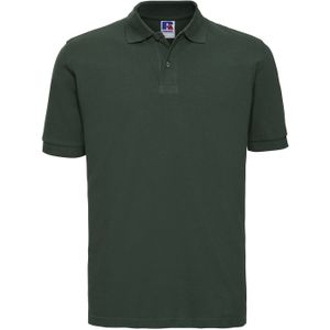 Russell Heren Klassiek Piqué Katoenen Polo Shirt (Fles groen)