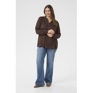 Blouse met lange mouwen KCsida Blouse met lange mouwen Regular fit dark brown
