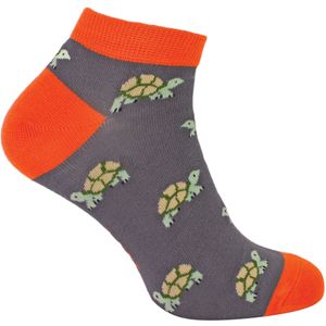 Mr Heron - BamboeAnimal Trainersokken voor heren - Schildpadden (Grijs)