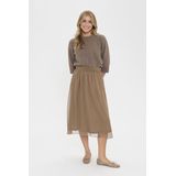 SAINT TROPEZ - SZCoral - A-lijnrok - Beige - 3/4 Lengte