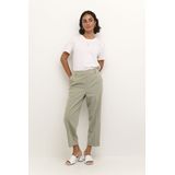 Pants - Vetiver Green - Casual Fit - Hoge Taille - Cropped Lengte