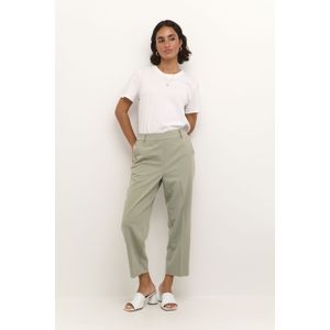 Pants - Vetiver Green - Casual Fit - Hoge Taille - Cropped Lengte