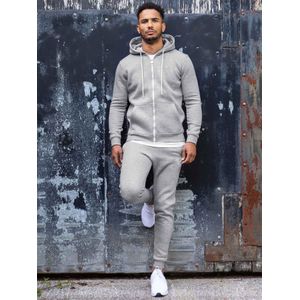 Enzo - Heren Zip Up Hoodie Tracksuit Set - Grijs - Trainingspak