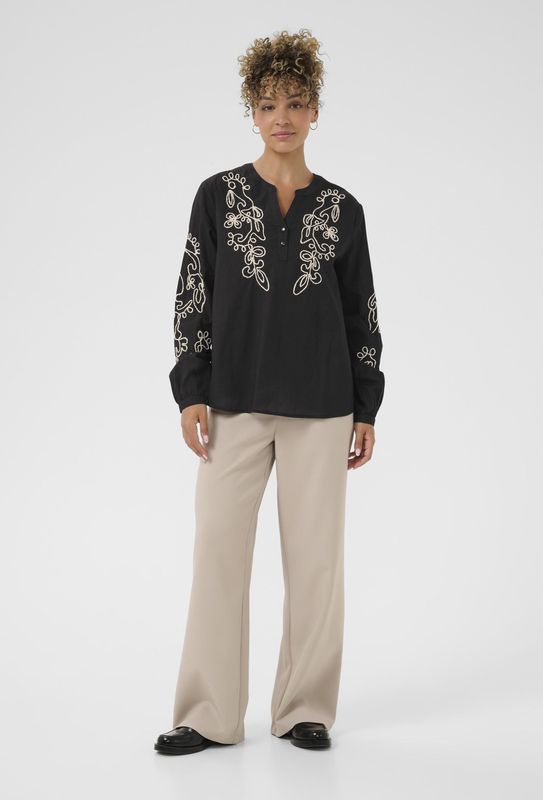 Blouse met lange mouwen CRVia Blouse met lange mouwen Regular fit black