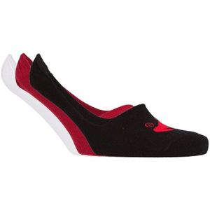 Money Heren Invisape Trainingssokken (Pack of 3) (Wit/rood/zwart)