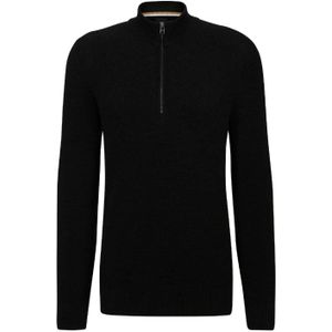Boss Heren Quarter Zip Sweatshirt (Zwart)