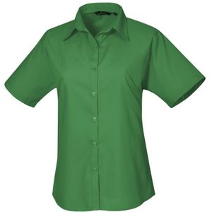 Premier Popeline blouse met korte mouwen / Gewoon werkoverhemd (Smaragd)