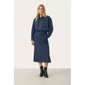 Part Two, Dames, Rokken, Blauw, Maat: 2XS Denim,