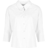 Silvian Heach - Button-Up Blouse - Wit - Katoen - Losse Pasvorm