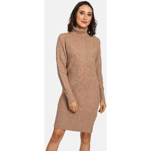 4-draads coltrui jurk met gebreide twist en fantasie