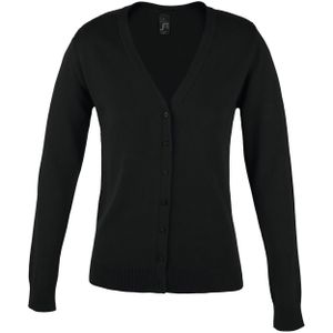 SOLS Vrouwen/dames Golden V Neck Cardigan (Zwart)