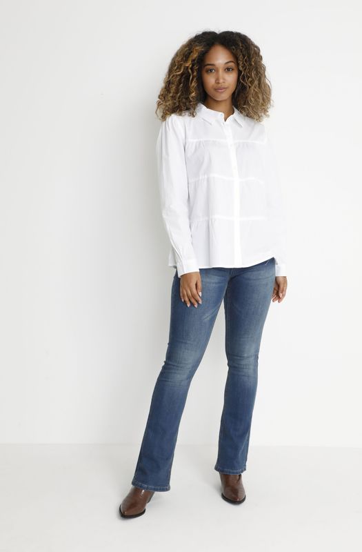 Cream - Blouse - Wit - CR Malinka