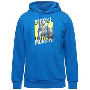 Diesel Biker-logo blauwe hoodie