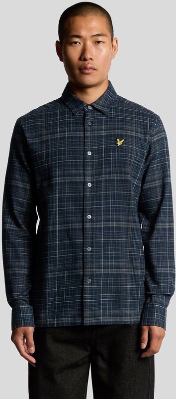 Lyle & Scott Flanellen Geruit Overhemd - Marineblauw