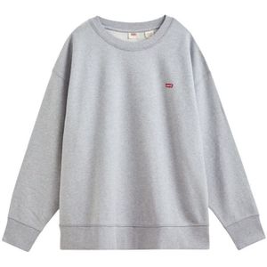 Levi's Plus Standard sweatshirt met ronde hals voor dames, gemÃªleerd grijs
