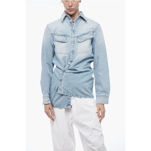 SEASONAL Denim TOYBOX-jas met logoknopen in blauw