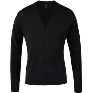 SOLS Heren Golden V Neck Cardigan (Zwart)