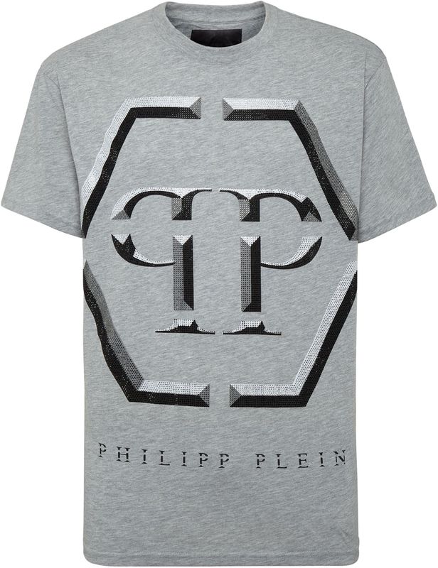 Philipp Plein, Heren, Tops, Grijs, Maat: XL Katoen,