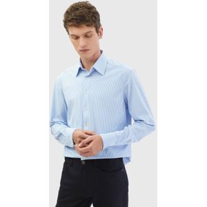 Chemise classique tricotée à rayures coupe régulière