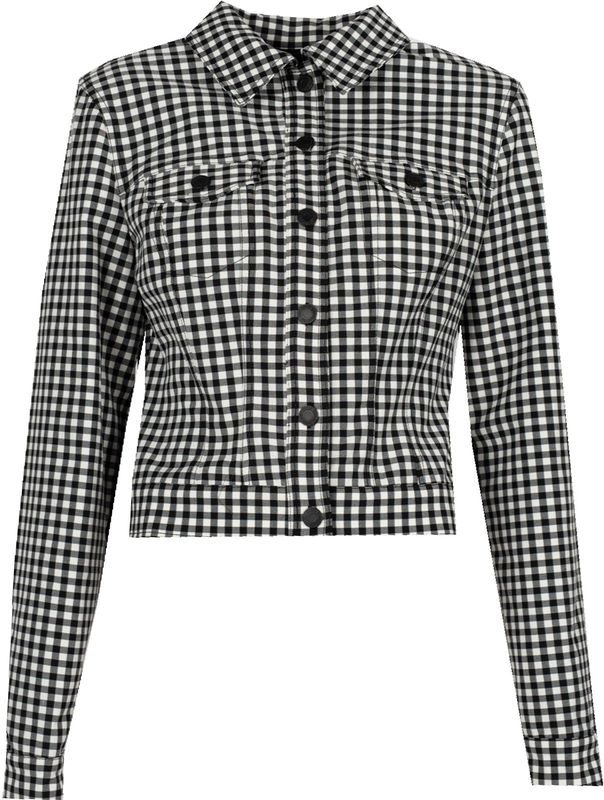 Guess - Klassiek Geruit Jasje - Zwart - Dames