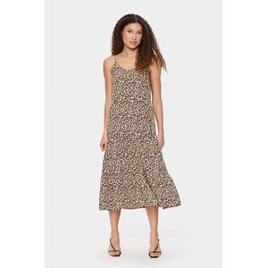 Jurk Loose fit Creme Leopard Strokes animal