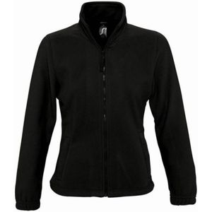 SOLS Dames/dames North Full Zip Fleece Jacket (Zwart)