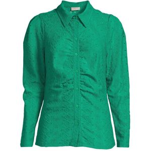 FREEQUENT blouse FQOFTEN met plooien groen
