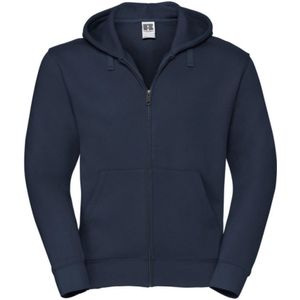 Russell Heren Authentieke Sweatshirt Met Volledige Ritssluiting / Hoodie (Franse Marine) - Maat S