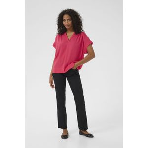 Blouse met korte mouwen Loose fit Raspberry pink