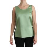 Dolce & Gabbana - Mouwloze Topblouse - Groen - 100% Zijde