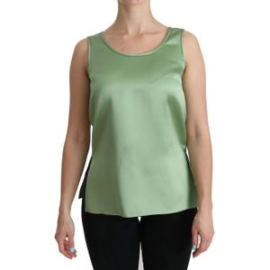 Dolce & Gabbana - Mouwloze Topblouse - Groen - 100% Zijde