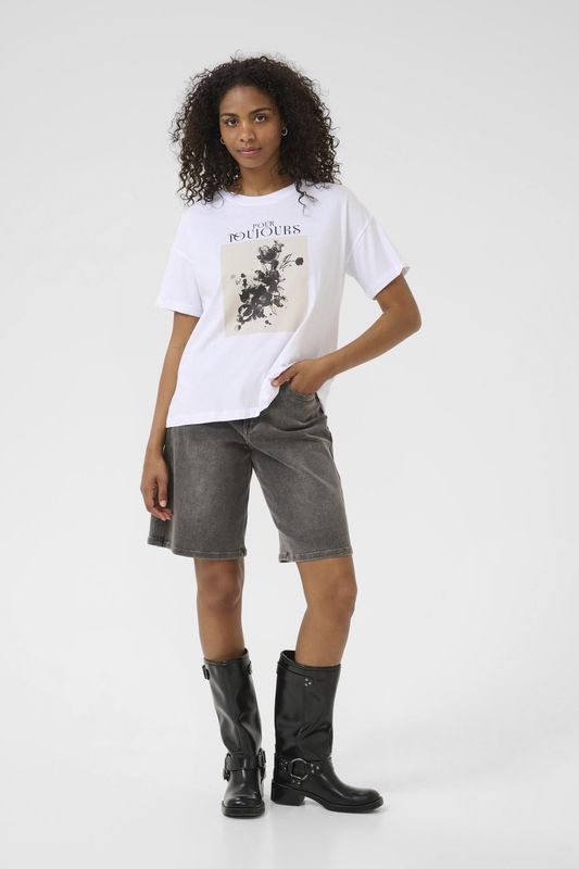 T-shirt - KAvivie Loose Fit - Wit