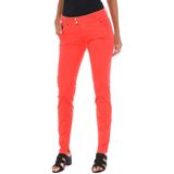 MET - Jeans - Rood - Dames - Slim Fit Lange Broek