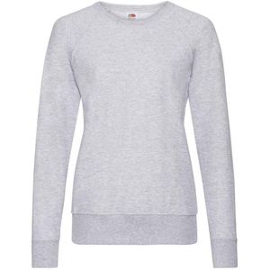 Fruit of the Loom Dames/Dames Lichtgewicht Lady Fit Raglan Sweatshirt (Heide Grijs)