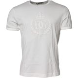 Dolce & Gabbana - DG Crown Embossed - T-shirt - Wit - Katoen