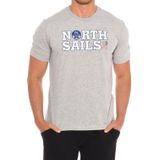 North Sails - T-shirt - Grijs - Katoen - Korte Mouwen