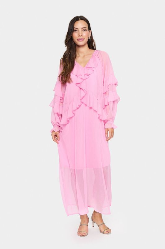 Jurk Loose Fit - Begonia Pink - Jerseyjurk
