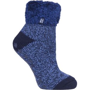 Kinderen Fluffy Bed Sokken | Heat Holders | Warme Cozy Thermo Sokken voor Jongens en Meisjes - Marineblauw