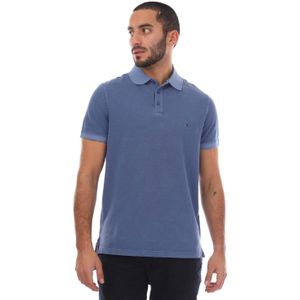 Tommy Hilfiger Heren Garment Dyed Regular Poloshirt (Blauw)