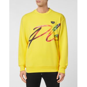 Philipp Plein - Sweatshirt LS Signature - Geel - Katoenfleece