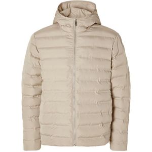 Selected Jas zomer Barry Quilted Hooded Jacket Pure Cashmere Beige