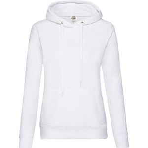 Fruit of the Loom Dames/Dames Classic Hooded Lady Fit Sweatshirt (Wit)