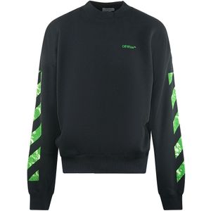 Sweater - Zwart - Oversized Fit - Off-White Moon Tab Design