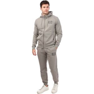 Men's Emporio Armani EA7 Core ID Cotton-Blend Tracksuit In Grey - Maat XL